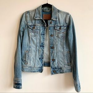 VINTAGE Abercrombie & Fitch Distressed Denim Jacket